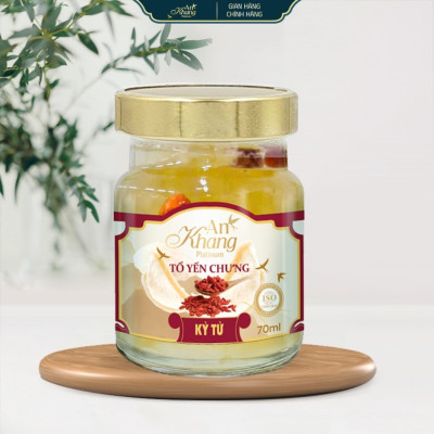 Hũ 70ml Tổ Yến Chưng Kỷ Tử AN KHANG Từ Yến Sào Thiên Nhiên Khánh Hòa Bồi Bổ Sức Khỏe - Hũ 70ml
