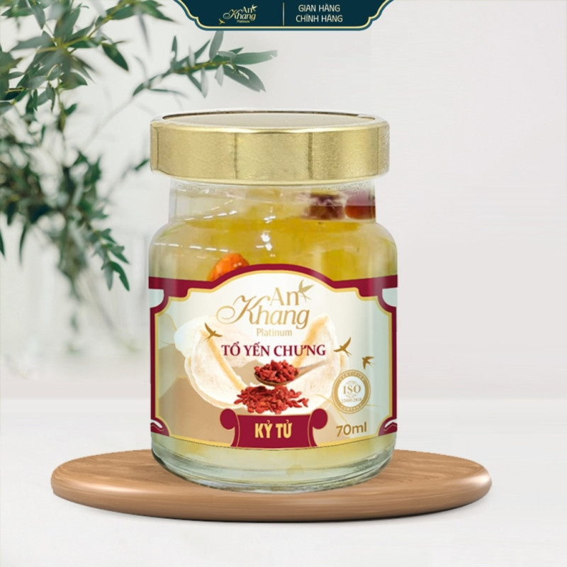 Hũ 70ml Tổ Yến Chưng Kỷ Tử AN KHANG Từ Yến Sào Thiên Nhiên Khánh Hòa Bồi Bổ Sức Khỏe - Hũ 70ml