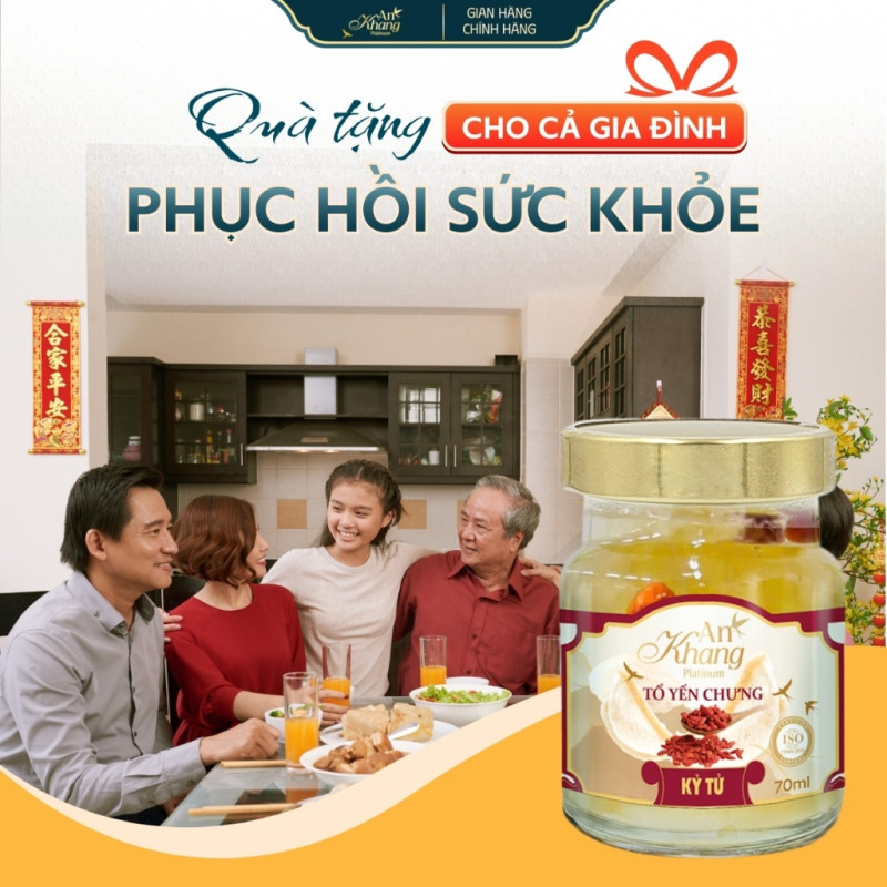 Hũ 70ml Tổ Yến Chưng Kỷ Tử AN KHANG Từ Yến Sào Thiên Nhiên Khánh Hòa Bồi Bổ Sức Khỏe - Hũ 70ml