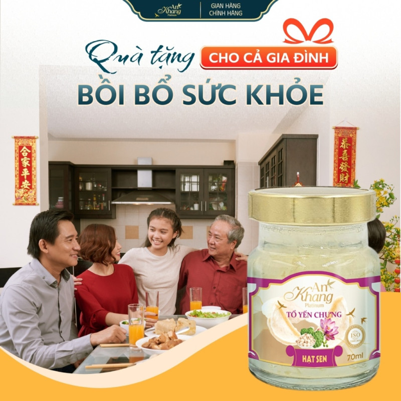 Hũ Tổ Yến Chưng Hạt Sen AN KHANG Thơm Ngon Bổ Dưỡng, Khỏe Trong Đẹp Ngoài - Hũ 70ml