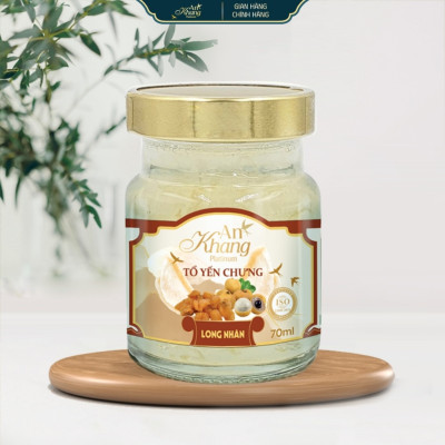 Hũ Tổ Yến Chưng Long Nhãn 70ml AN KHANG Từ Yến Tươi Hỗ Trợ Sức Khỏe, Tăng Sức Đề Kháng
