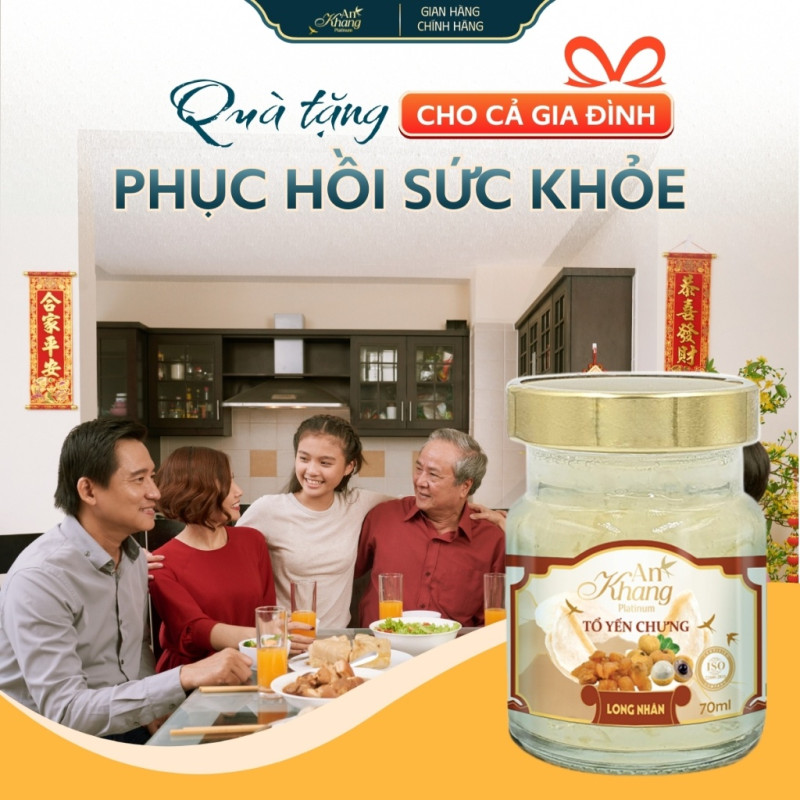 Hũ Tổ Yến Chưng Long Nhãn 70ml AN KHANG Từ Yến Tươi Hỗ Trợ Sức Khỏe, Tăng Sức Đề Kháng