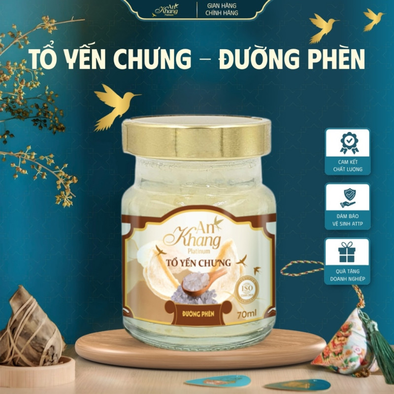 Hũ Yến Chưng Đường Phèn 70ml AN KHANG Từ Yến Sào Khánh Hòa Bồ Dưỡng Cho Cả Gia Đình