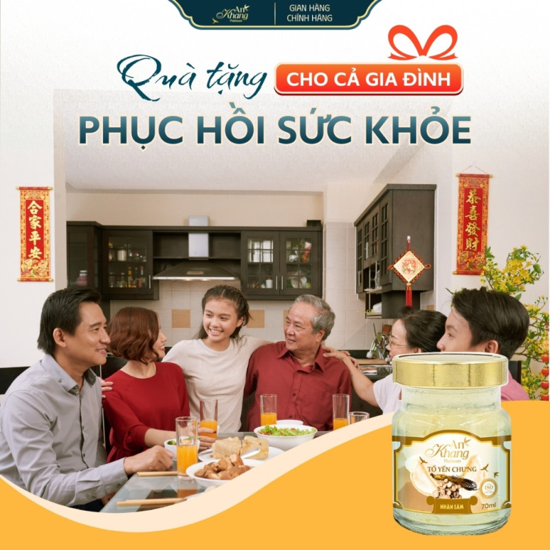 Tổ Yến Chưng Nhân Sâm AN KHANG Bồi Bổ Sức Khỏe, Tăng Sức Đề Kháng, Làm Đẹp Da - Hũ 70ml
