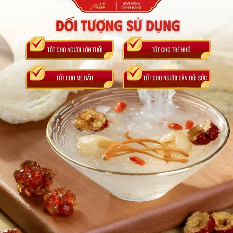 Yến Sào Tinh Chế Định Hình Thượng Hạng AN KHANG, Yến Sào Khánh Hòa Dinh Dưỡng Bồi Bổ Sức Khỏe