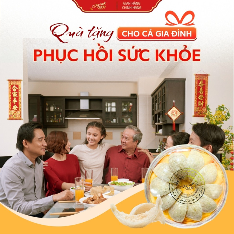 Yến Sào Tinh Chế Định Hình Thượng Hạng AN KHANG, Yến Sào Khánh Hòa Dinh Dưỡng Bồi Bổ Sức Khỏe
